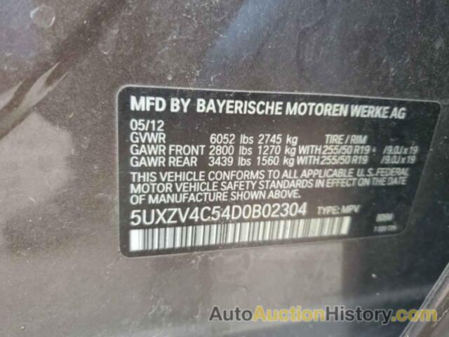 BMW X5 XDRIVE35I, 5UXZV4C54D0B02304