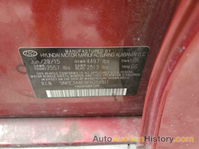 HYUNDAI SONATA SPORT, 5NPE34AF9FH259511