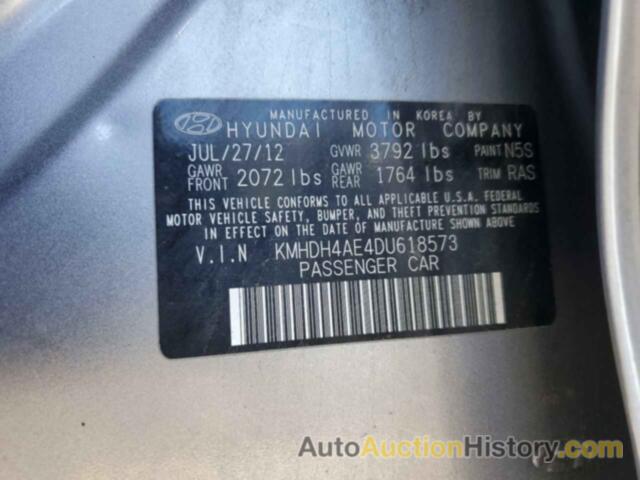 HYUNDAI ELANTRA GLS, KMHDH4AE4DU618573