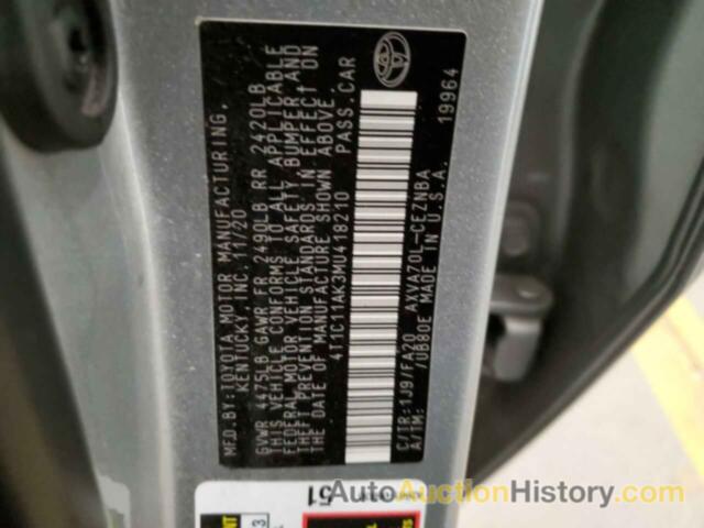 TOYOTA CAMRY LE, 4T1C11AK3MU418210