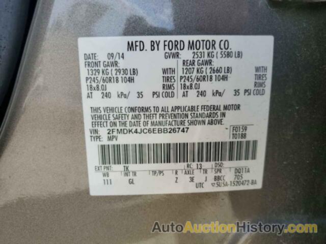 FORD EDGE SEL, 2FMDK4JC6EBB26747