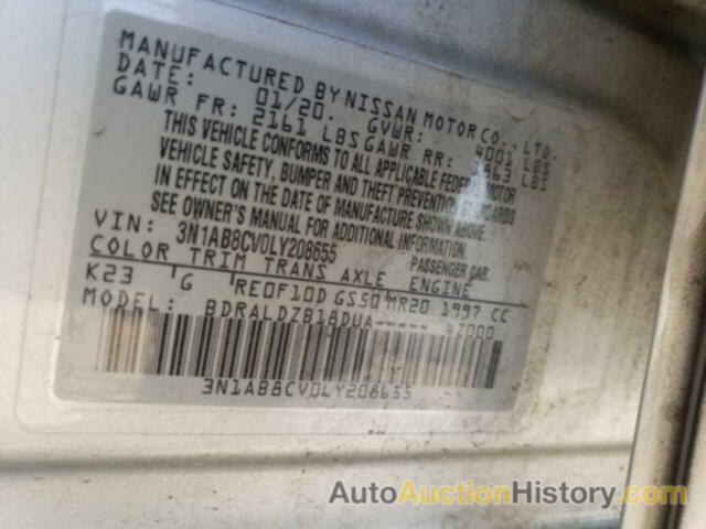 NISSAN SENTRA SV, 3N1AB8CV0LY208655