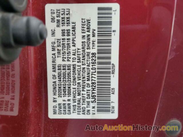 HONDA ELEMENT EX, 5J6YH28777L016238