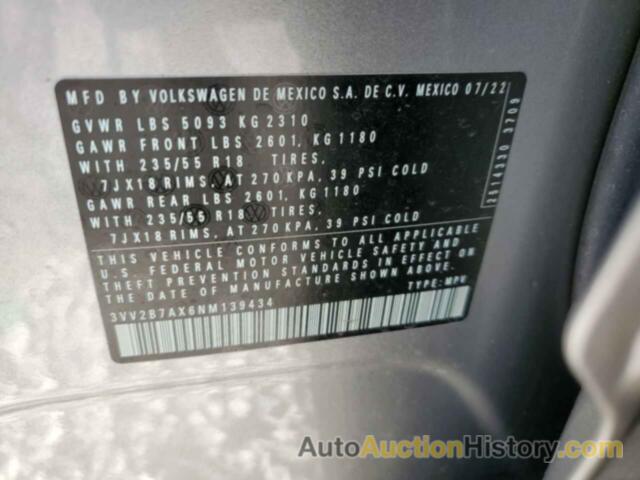 VOLKSWAGEN TIGUAN SE, 3VV2B7AX6NM139434