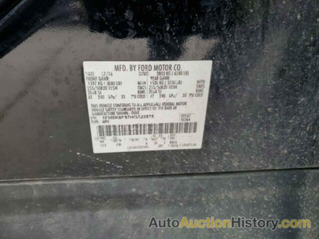 FORD EXPLORER LIMITED, 1FM5K8F87HGA23575