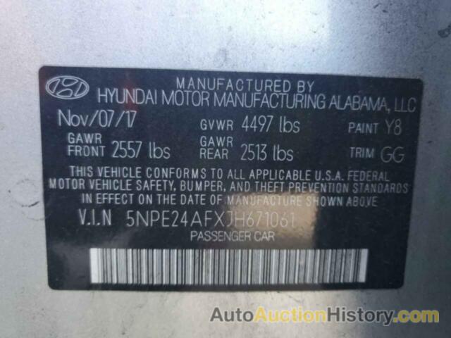 HYUNDAI SONATA SE, 5NPE24AFXJH671061