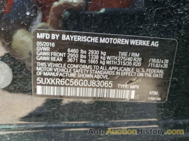BMW X5 XDRIVE50I, 5UXKR6C56G0J83065