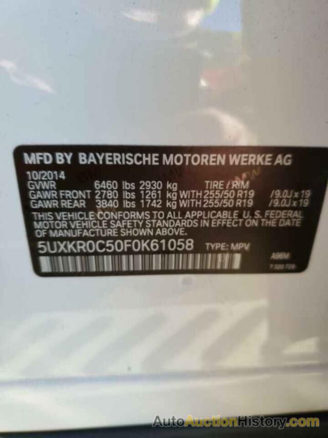 BMW X5 XDRIVE35I, 5UXKR0C50F0K61058