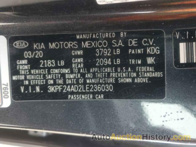 KIA FORTE FE, 3KPF24AD2LE236030