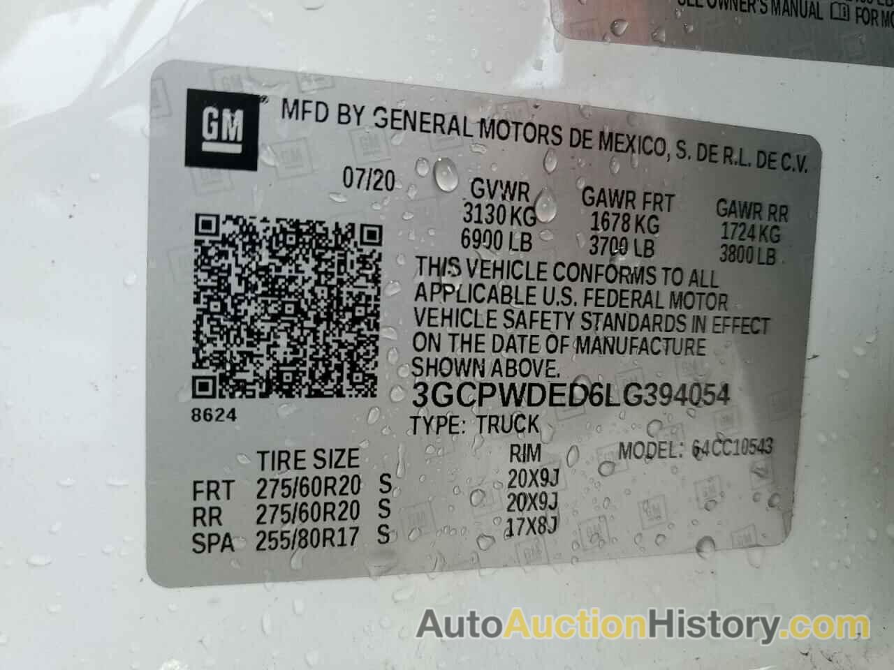 CHEVROLET ALL Models C1500 RST, 3GCPWDED6LG394054