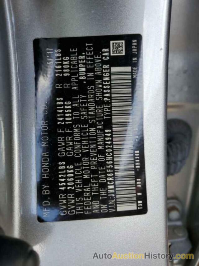 HONDA ACCORD HYBRID EXL, JHMCR6F56HC024949