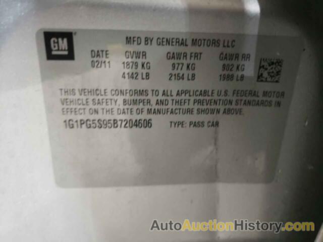 CHEVROLET CRUZE LT, 1G1PG5S95B7204606