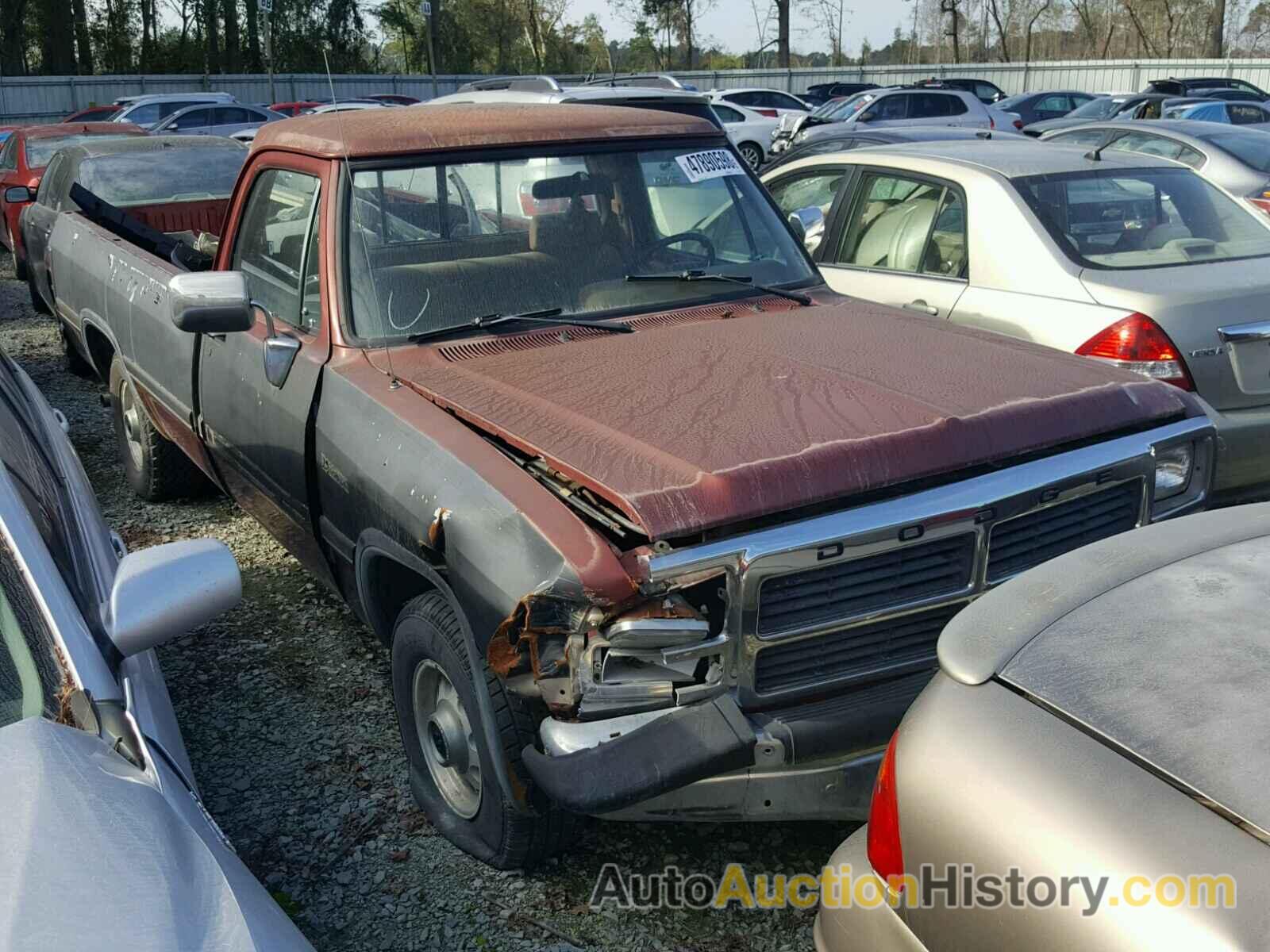 1992 DODGE D-SERIES D D150, 1B7HE16Y3NS576507