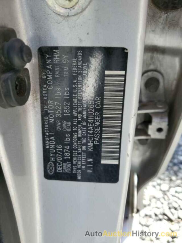 HYUNDAI ACCENT SE, KMHCT4AE4HU265705