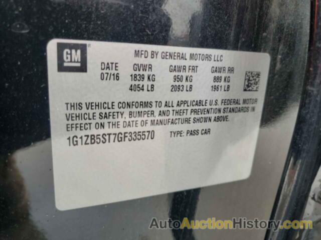 CHEVROLET MALIBU LS, 1G1ZB5ST7GF335570