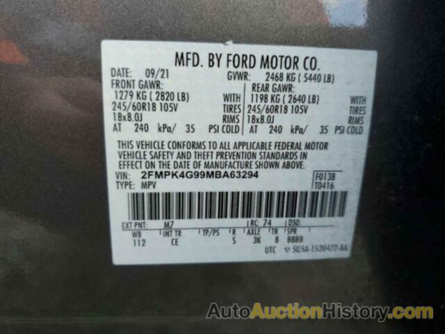 FORD EDGE SE, 2FMPK4G99MBA63294