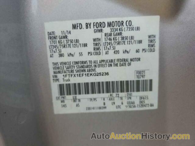 FORD F-150 SUPER CAB, 1FTFX1EF1EKG25236