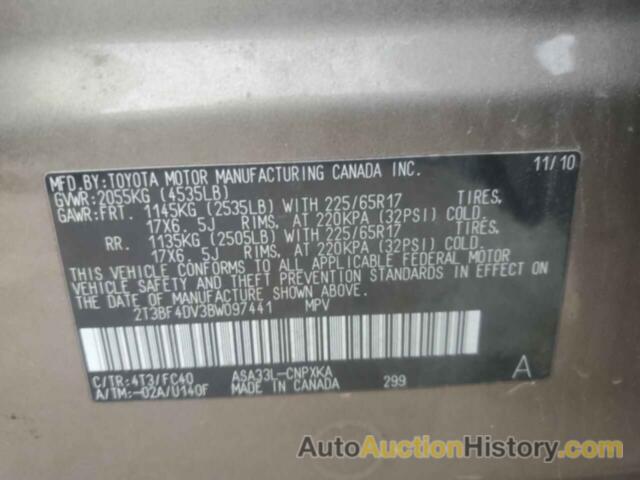 TOYOTA RAV4, 2T3BF4DV3BW097441