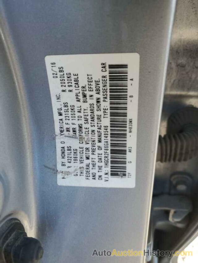 HONDA ACCORD EXL, 1HGCR2F86GA149546