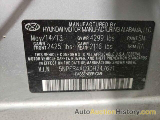 HYUNDAI SONATA GLS, 5NPEB4AC9DH747671