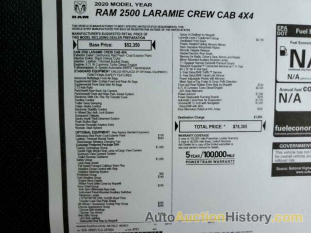 RAM 2500 LARAMIE, 3C6UR5FL1LG257634