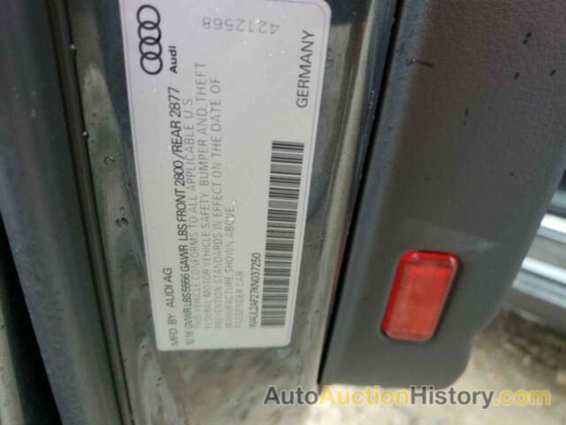 AUDI A6 PREMIUM PLUS, WAUL2AF27KN037250