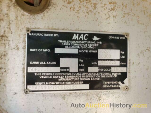 MACK TRAILER, 5MADN40279C018138