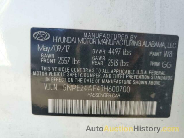 HYUNDAI SONATA SE, 5NPE24AF4JH600700