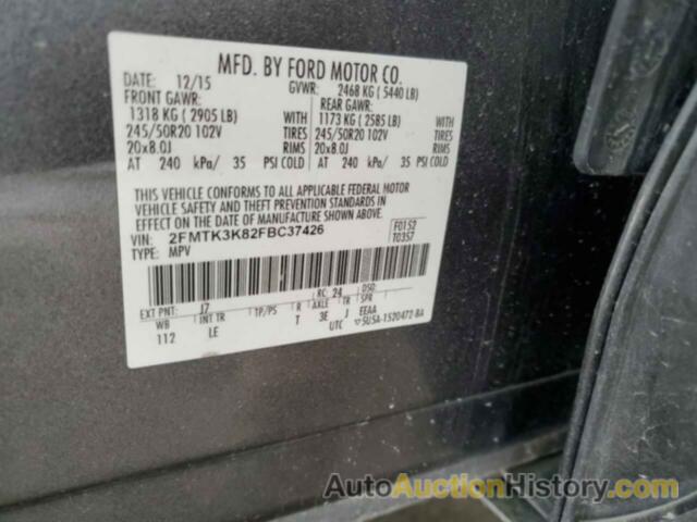 FORD EDGE TITANIUM, 2FMTK3K82FBC37426