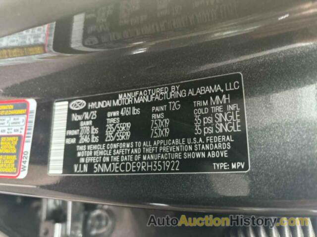 HYUNDAI TUCSON LIMITED, 5NMJECDE9RH351922