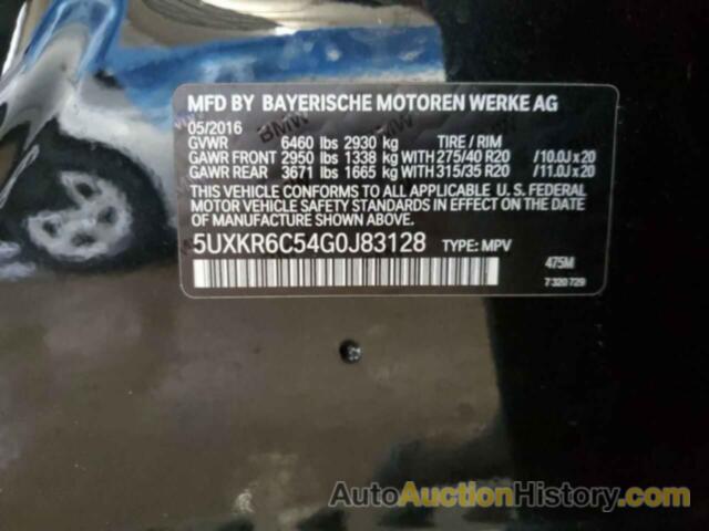 BMW X5 XDRIVE50I, 5UXKR6C54G0J83128