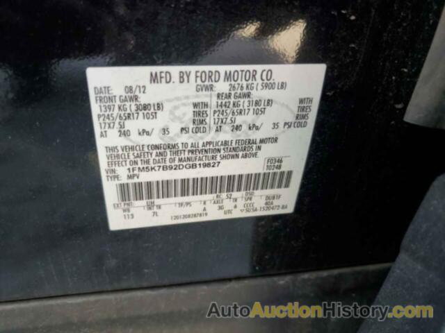 FORD EXPLORER, 1FM5K7B92DGB19827