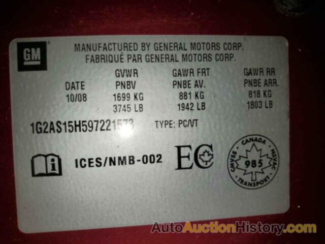 PONTIAC G5 SE, 1G2AS15H597221573