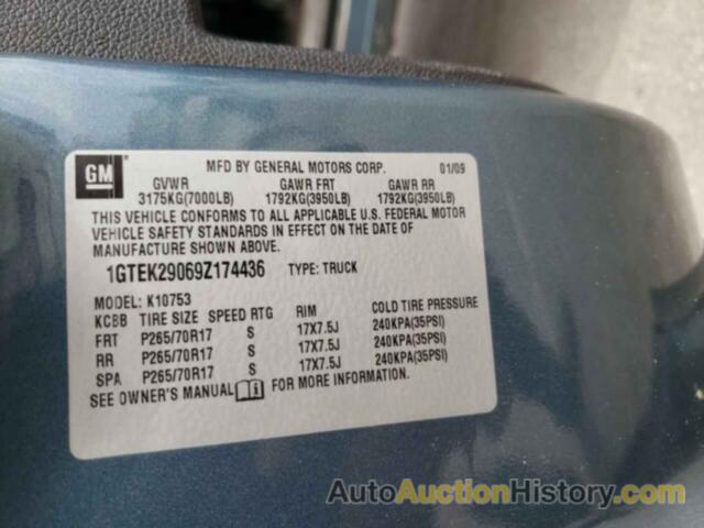 GMC SIERRA K1500 SLE, 1GTEK29069Z174436