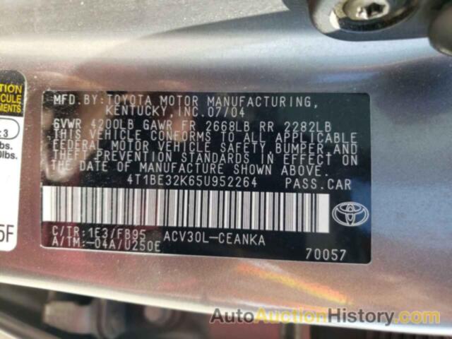 TOYOTA CAMRY LE, 4T1BE32K65U952264