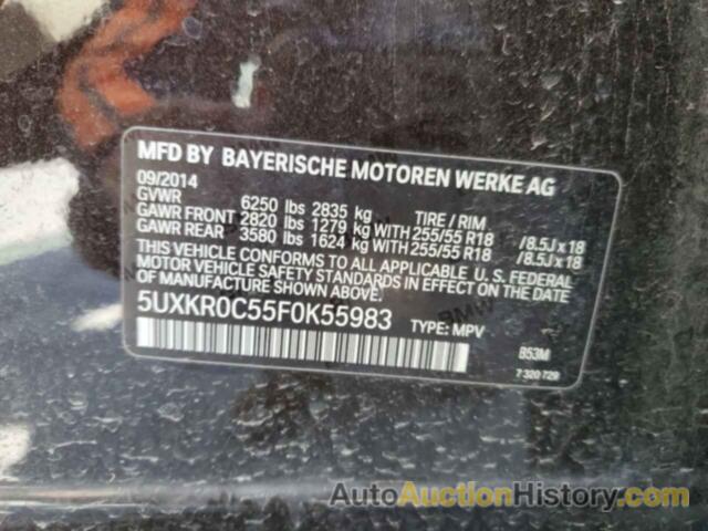 BMW X5 XDRIVE35I, 5UXKR0C55F0K55983