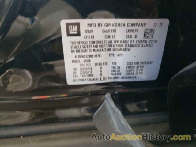 BUICK ENCORE SELECT, KL4MMDS29NB118761