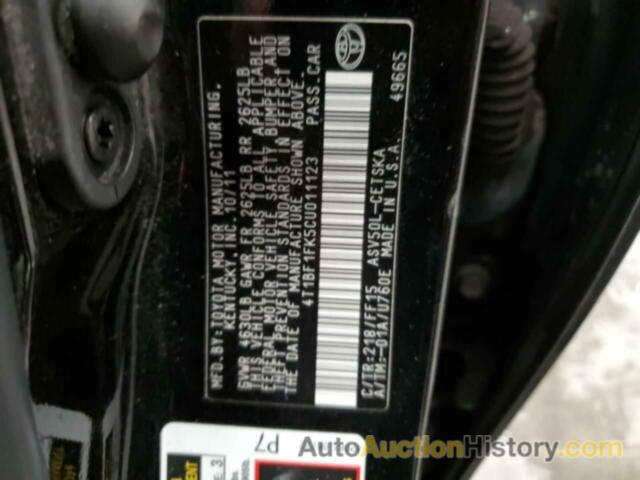 TOYOTA CAMRY BASE, 4T1BF1FK5CU011123