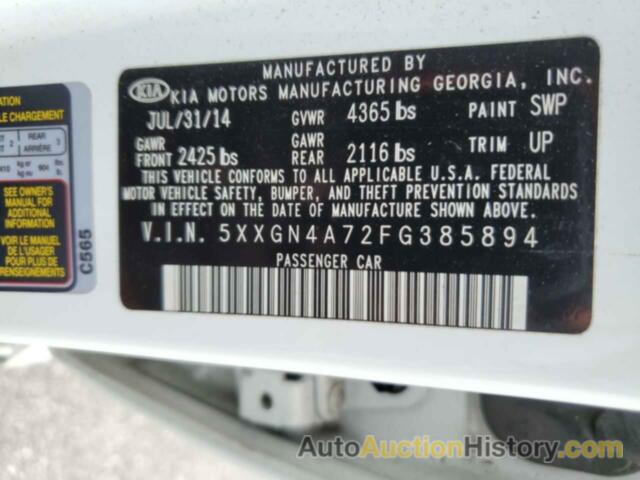 KIA OPTIMA EX, 5XXGN4A72FG385894