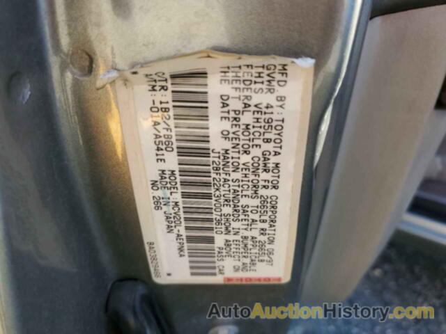 TOYOTA CAMRY LE, JT2BF22K3V0073610