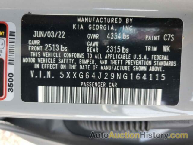 KIA K5 GT LINE, 5XXG64J29NG164115