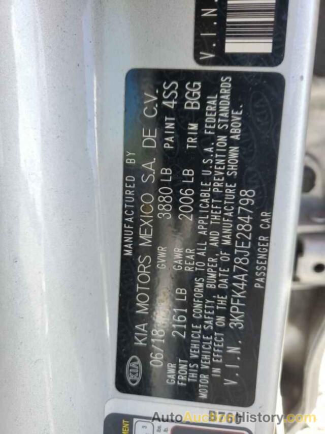 KIA FORTE LX, 3KPFK4A78JE284798