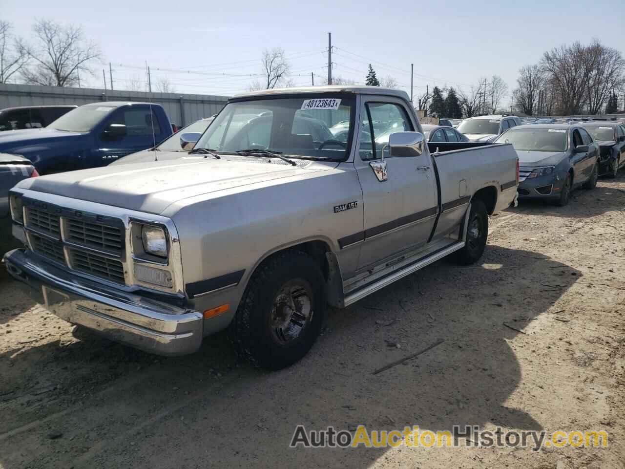 1991 DODGE D SERIES D150, 1B7GE16Y7MS275734