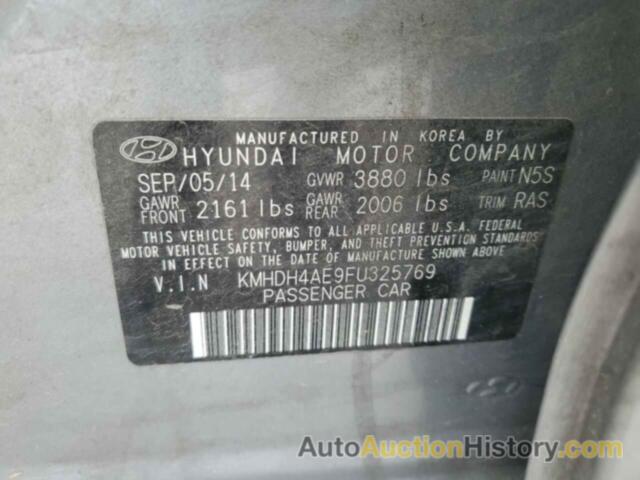 HYUNDAI ELANTRA SE, KMHDH4AE9FU325769