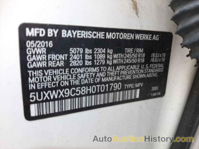 BMW X3 XDRIVE28I, 5UXWX9C58H0T01790