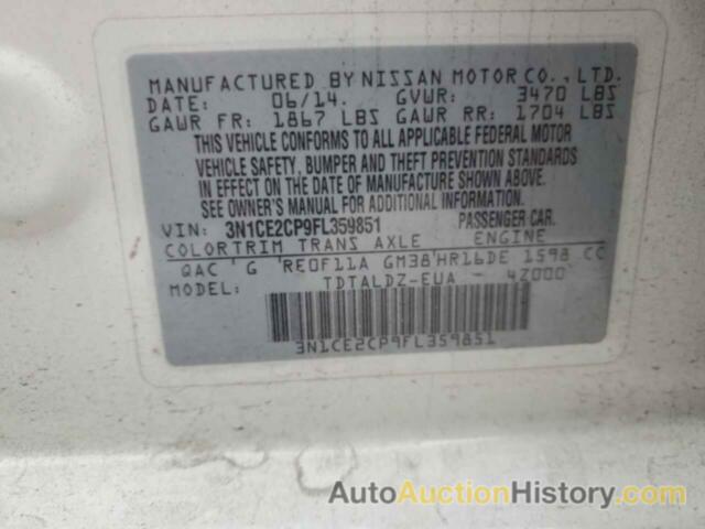 NISSAN VERSA S, 3N1CE2CP9FL359851