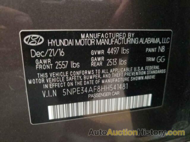 HYUNDAI SONATA SPORT, 5NPE34AF8HH541481