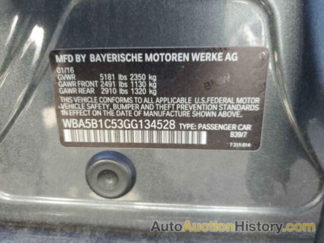 BMW 5 SERIES I, WBA5B1C53GG134528