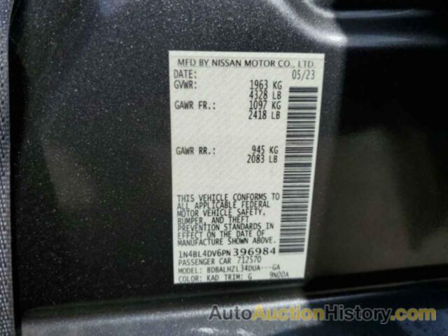 NISSAN ALTIMA SV, 1N4BL4DV6PN396984