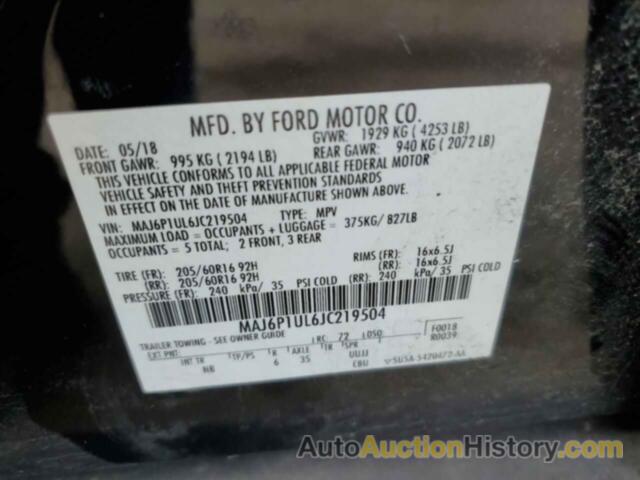 FORD ECOSPORT SE, MAJ6P1UL6JC219504